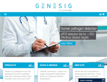 Tablet Screenshot of genesig.com